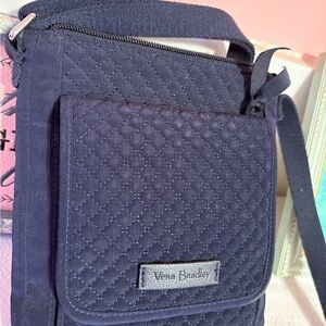 Vera Bradley Women Quilted Messenger Bag - Dark Blue